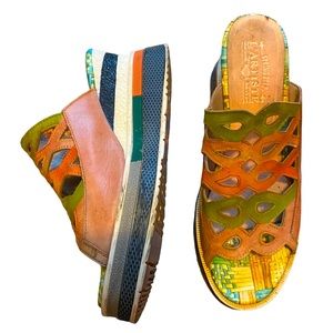 L’Artiste Colorful Wedge Sandals